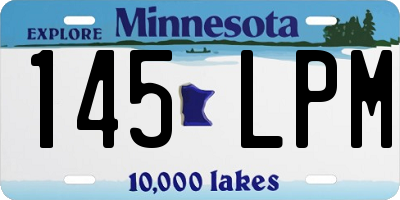 MN license plate 145LPM