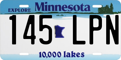 MN license plate 145LPN