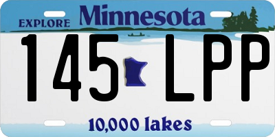 MN license plate 145LPP