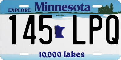 MN license plate 145LPQ