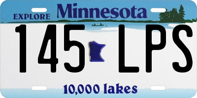 MN license plate 145LPS