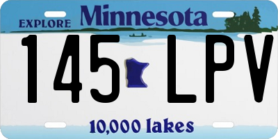 MN license plate 145LPV