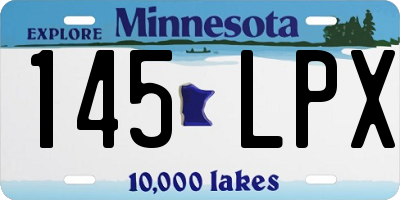 MN license plate 145LPX