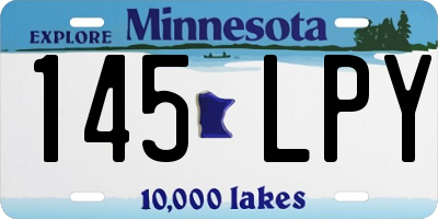 MN license plate 145LPY