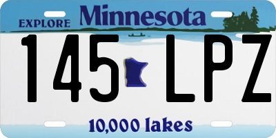MN license plate 145LPZ