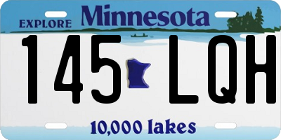 MN license plate 145LQH
