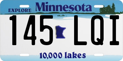 MN license plate 145LQI