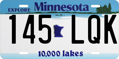 MN license plate 145LQK