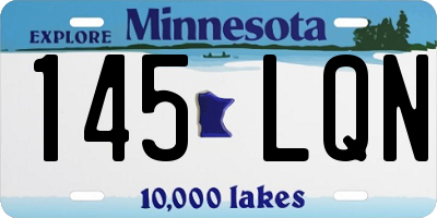 MN license plate 145LQN