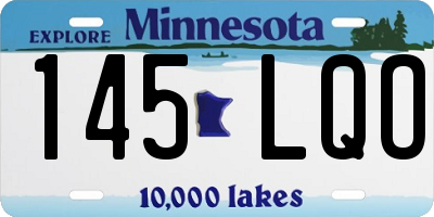 MN license plate 145LQO