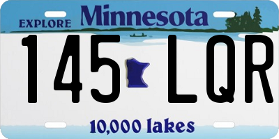 MN license plate 145LQR