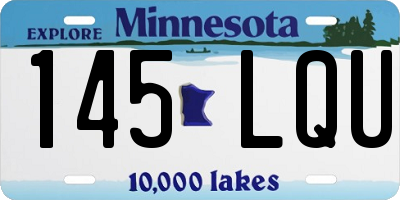 MN license plate 145LQU