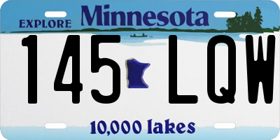 MN license plate 145LQW