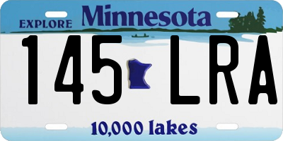 MN license plate 145LRA