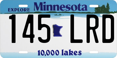 MN license plate 145LRD