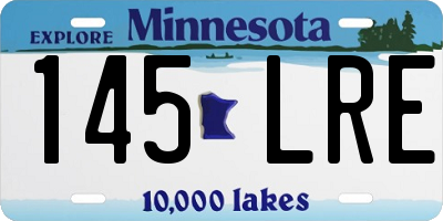 MN license plate 145LRE