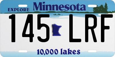 MN license plate 145LRF