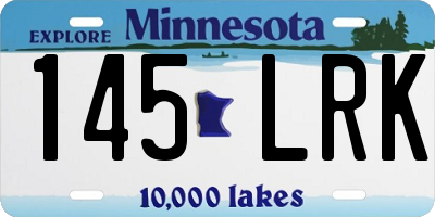 MN license plate 145LRK