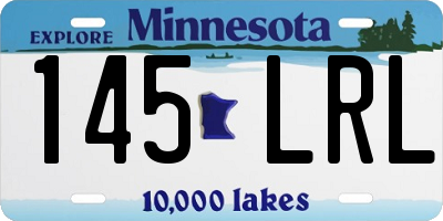 MN license plate 145LRL