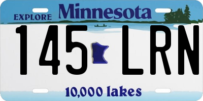 MN license plate 145LRN