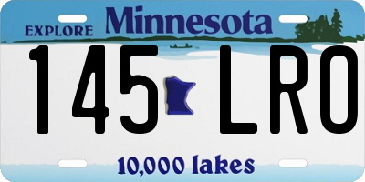 MN license plate 145LRO