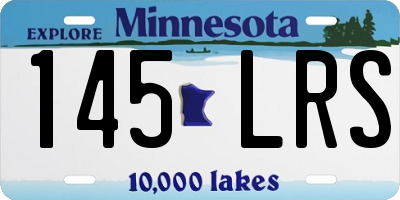 MN license plate 145LRS