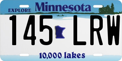 MN license plate 145LRW