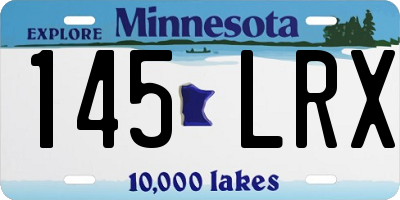 MN license plate 145LRX