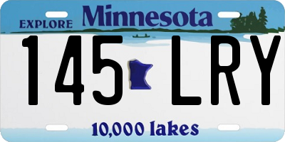 MN license plate 145LRY