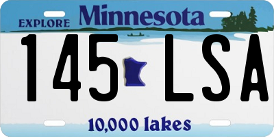 MN license plate 145LSA