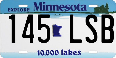 MN license plate 145LSB