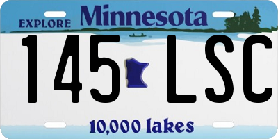 MN license plate 145LSC