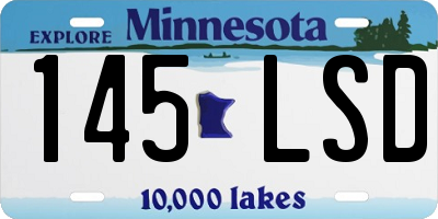 MN license plate 145LSD