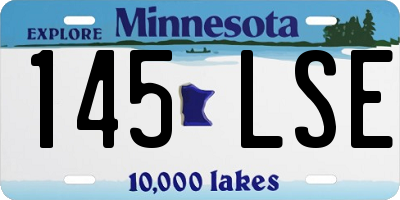 MN license plate 145LSE
