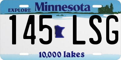 MN license plate 145LSG