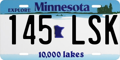 MN license plate 145LSK