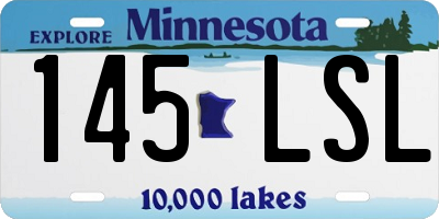 MN license plate 145LSL