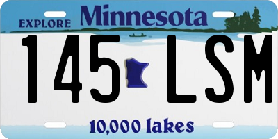 MN license plate 145LSM