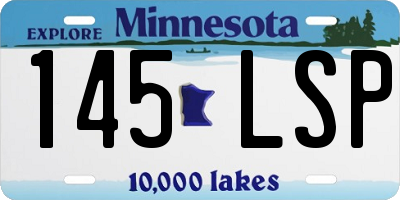 MN license plate 145LSP