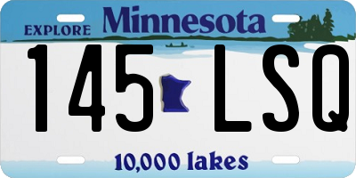 MN license plate 145LSQ