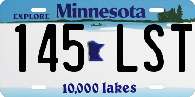 MN license plate 145LST