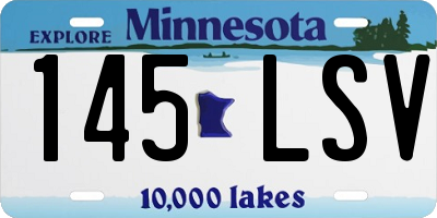 MN license plate 145LSV