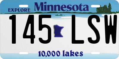 MN license plate 145LSW