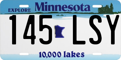 MN license plate 145LSY
