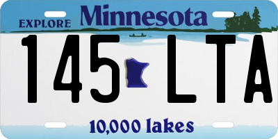 MN license plate 145LTA