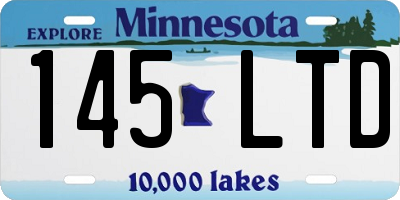 MN license plate 145LTD