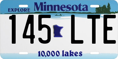MN license plate 145LTE