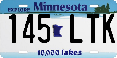 MN license plate 145LTK