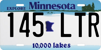 MN license plate 145LTR