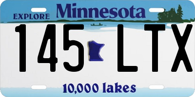 MN license plate 145LTX
